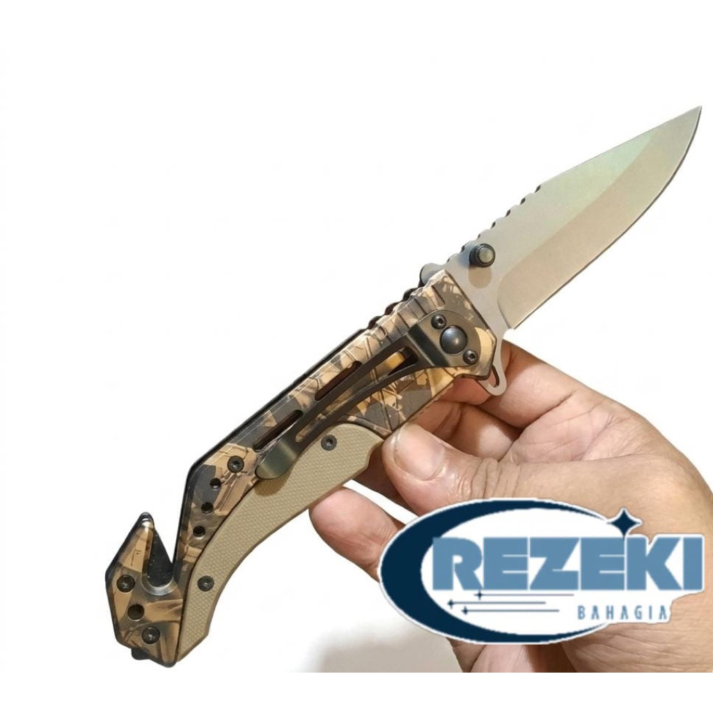 Pisau Survival Lipat Elfmonkey C139 / Pisau Tactical /Survival Kit
