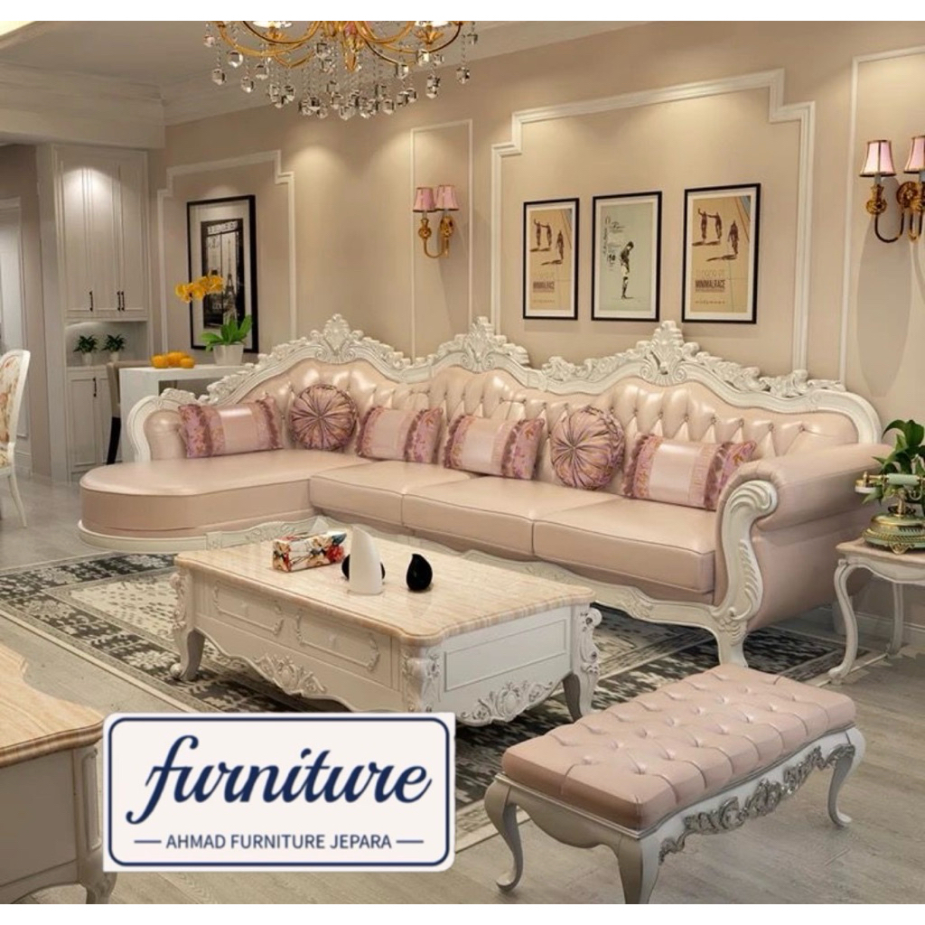 SOFA TAMU SUDUT UKIR MEWAH SOFA UKIR