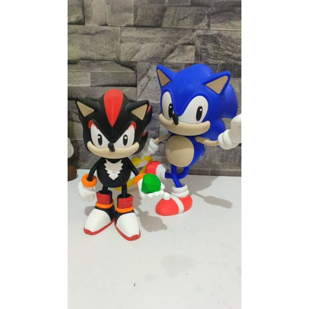 Sonic Classic 3D Printed 20cm | Figure Sonic The Hedgehog | Action Figure Sonic | Koleksi Figure Gam