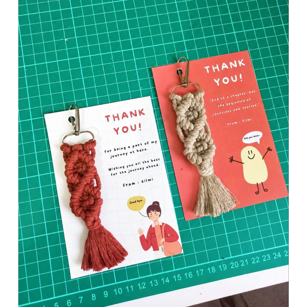 macrame keychain | Souvenir Resign | Farewell gift | Mini Gift