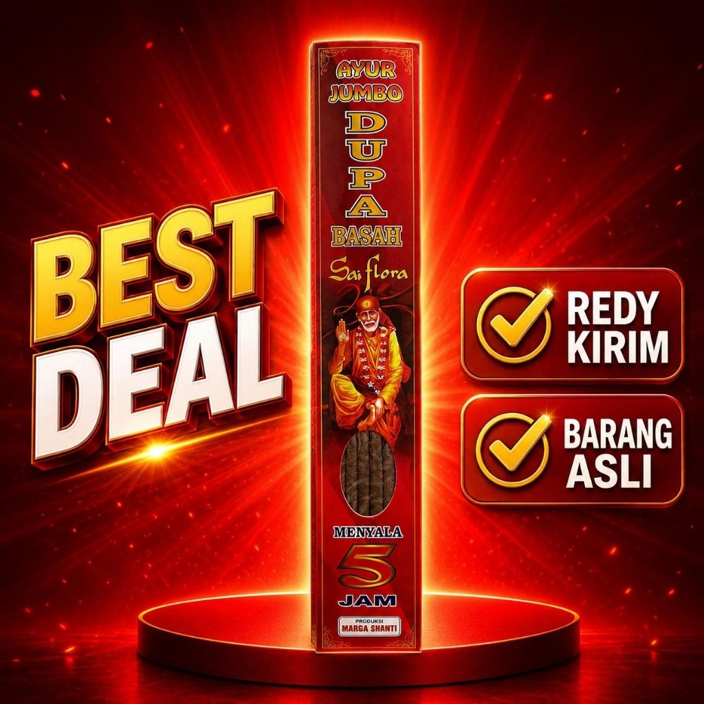 Dupa Hio Jumbo Ayur Jumbo 5 Jam Sai Flora Dupa Basah Incense Stick Dupa Harum Aromaterapi
