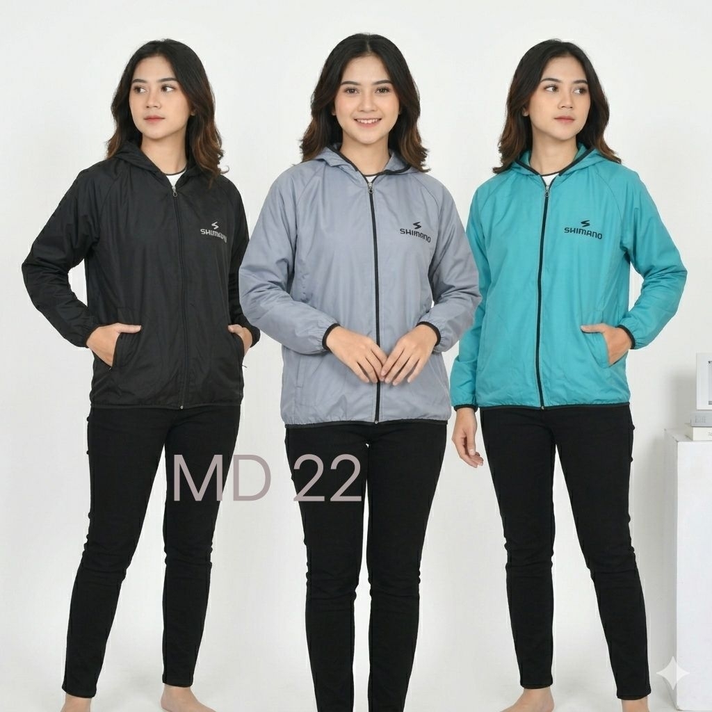 jaket parasut olahraga bersepeda jogging trampolin senam tenis sauna serbaguna