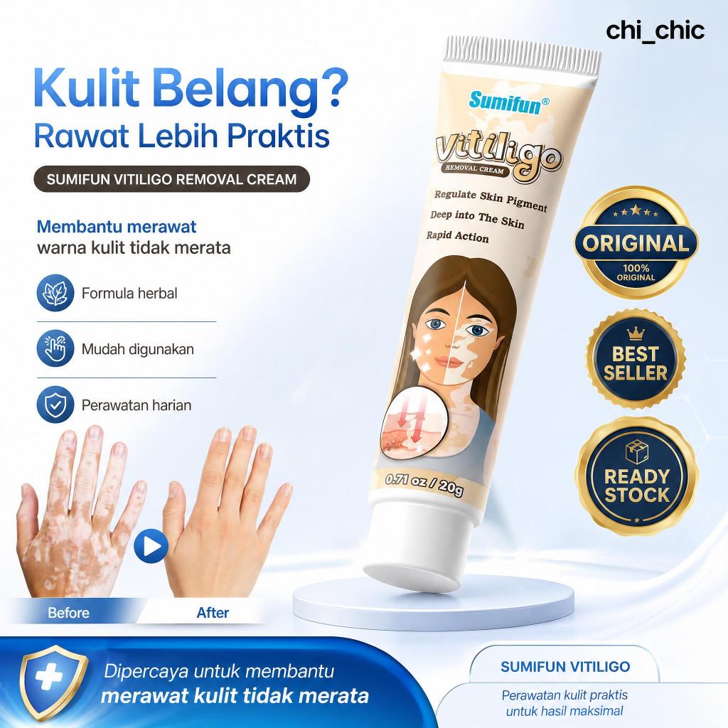 Sumifun Salep Vitiligo Original Obat Penyakit Kulit Putih Paling Ampuh Membantu Pertumbuhan Melanin 