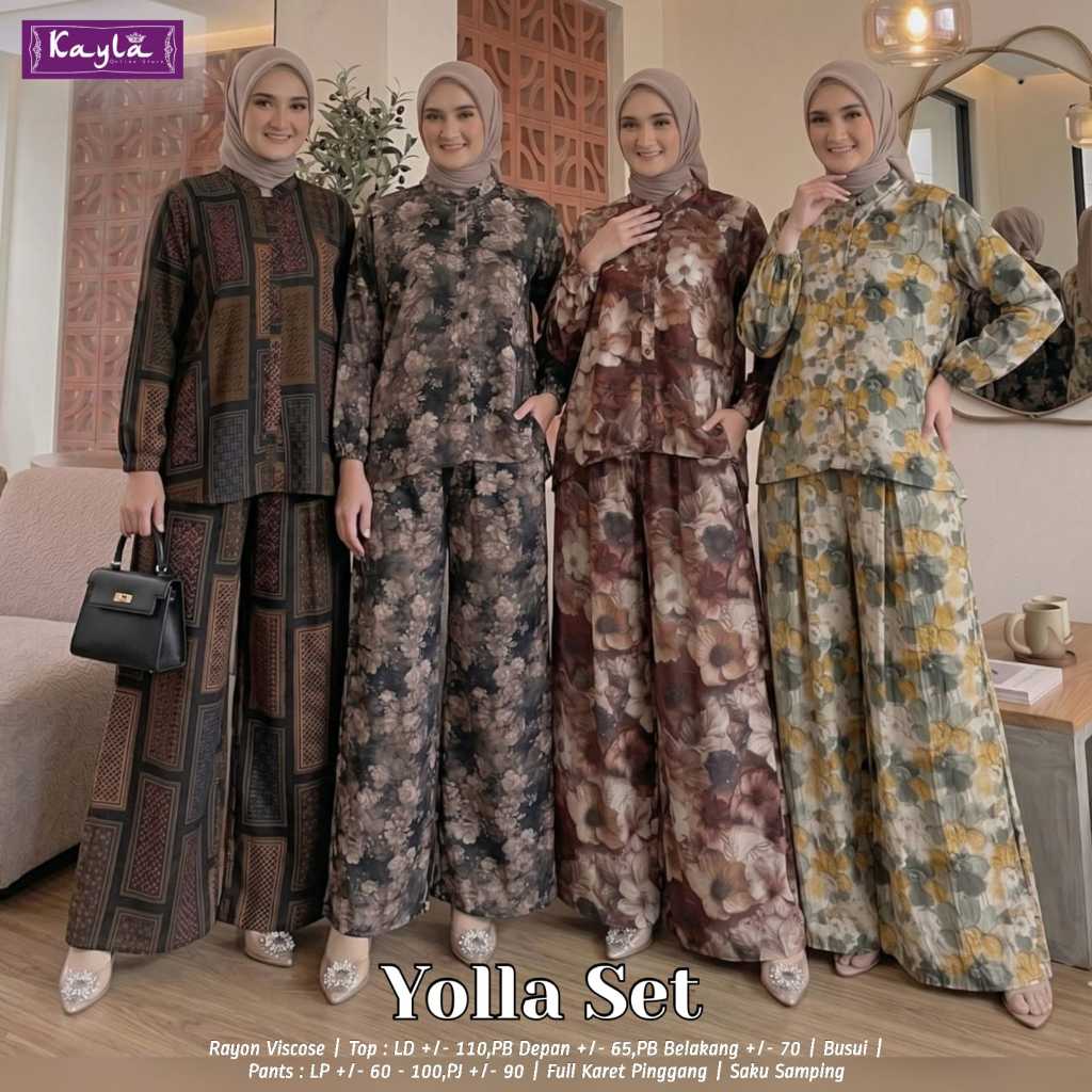 Pakaian Wanita HQ YOLLA SET KULOT From kAYLA FASHION STORE