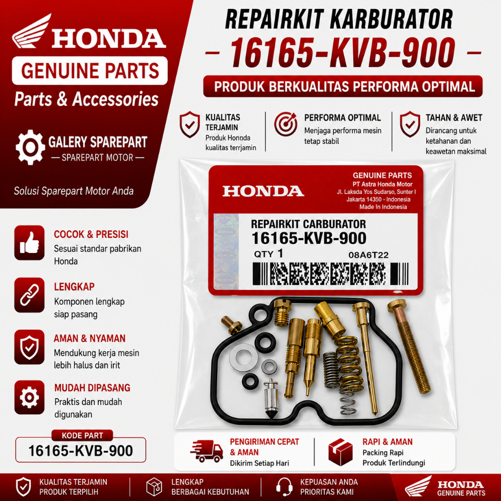 Repair Kit Karburator Honda BeAT, Vario 110, Scoopy, Spacy All New Karbu, 16165-KVB-900