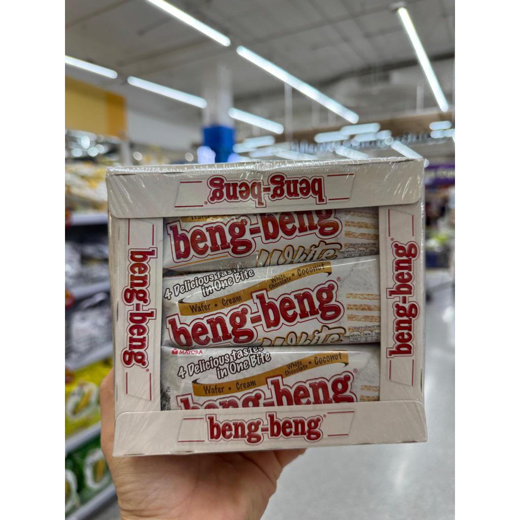 Beng Beng White Thailand Snack Wafer Coklat Coconut