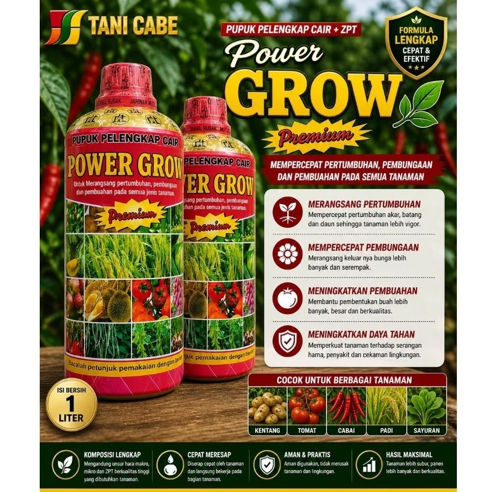 POWER GROW PUPUK PELENGKAP CAIR + ZPT-1 LITER