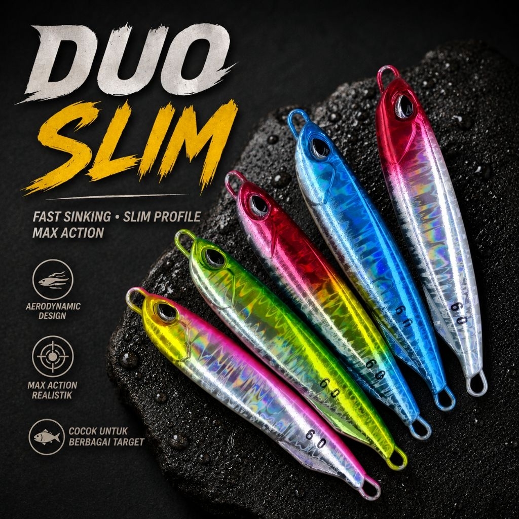 Metal Jig 30,40,60,80 gram Duo Slim GID perut