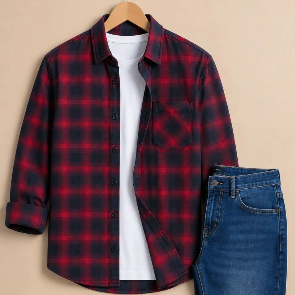 F2D Kemeja Flanel Dark Navy Elegant Best Seller / flanel/hem pria/ flanel pria/ kemeja flanel/ eight