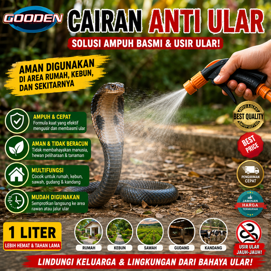 RACUN ANTI ULAR 1 LITER GOODEN Racun Cair Pembasmi Ular Cairan Pengusir ULar Cairan Anti Ular Obat P