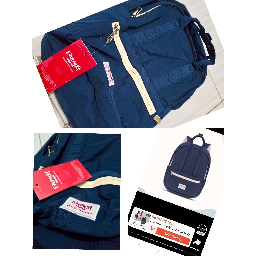 EVERNEXT TAS RANSEL WANITA WARNA NAVY
