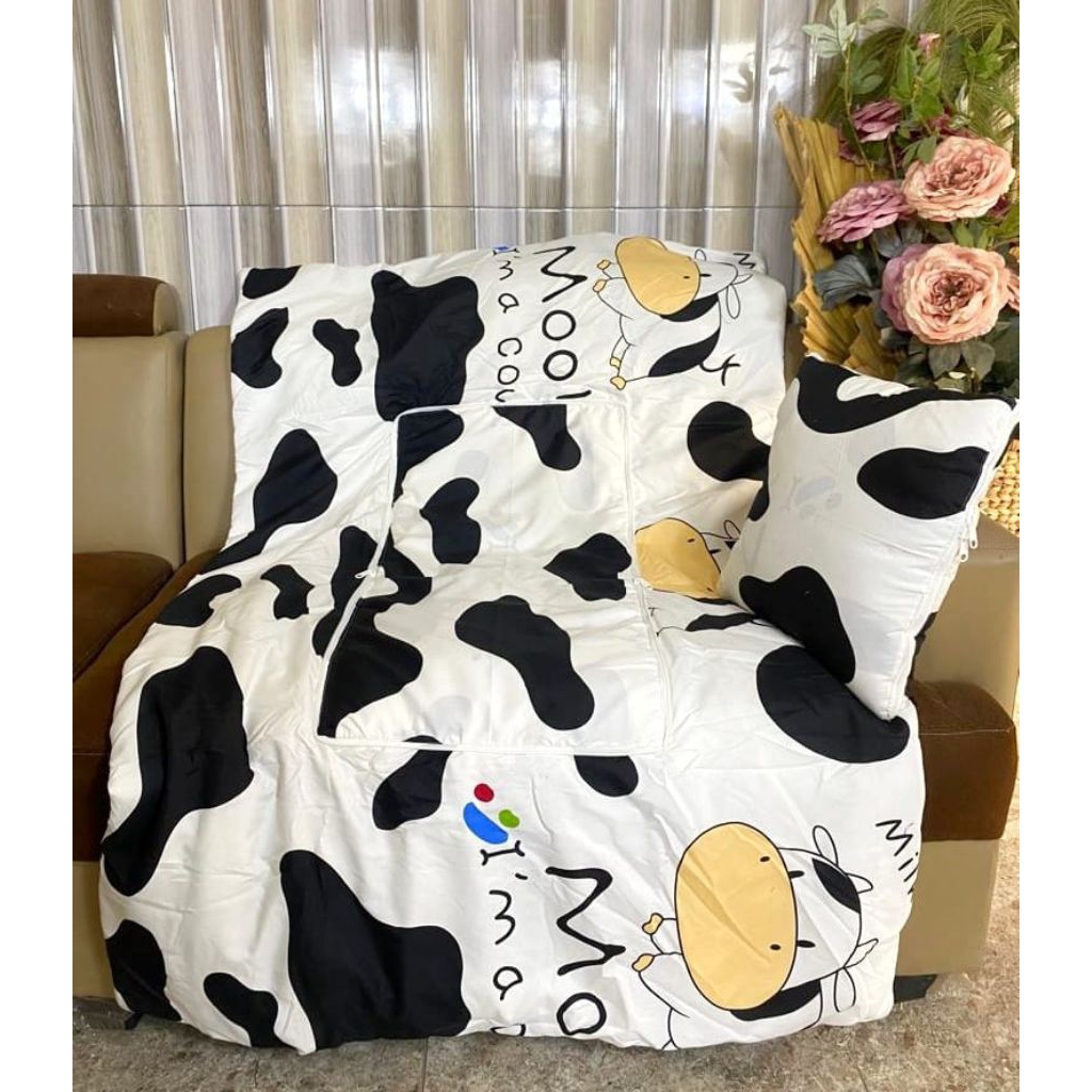 Balmut Bantal Selimut, Motif Krakter, Bantal Lipat 2 In 1 Cotton, Dengan size yang kecil gampang dib