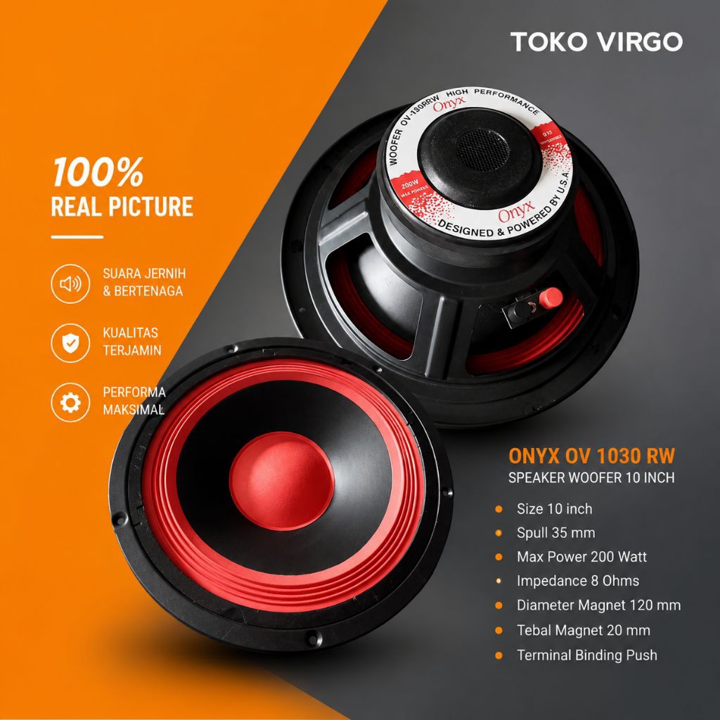Speaker ONYX 10 Inch 200 Watt Sepeker Onix Full Range 10 Inci Spiker Fulring 10 In Speker Onyx Daun 