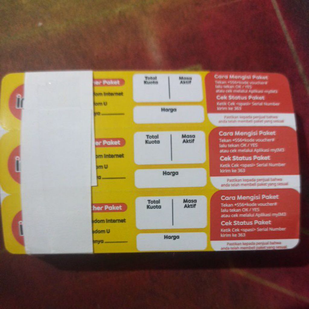 Voucher Kosong IM3