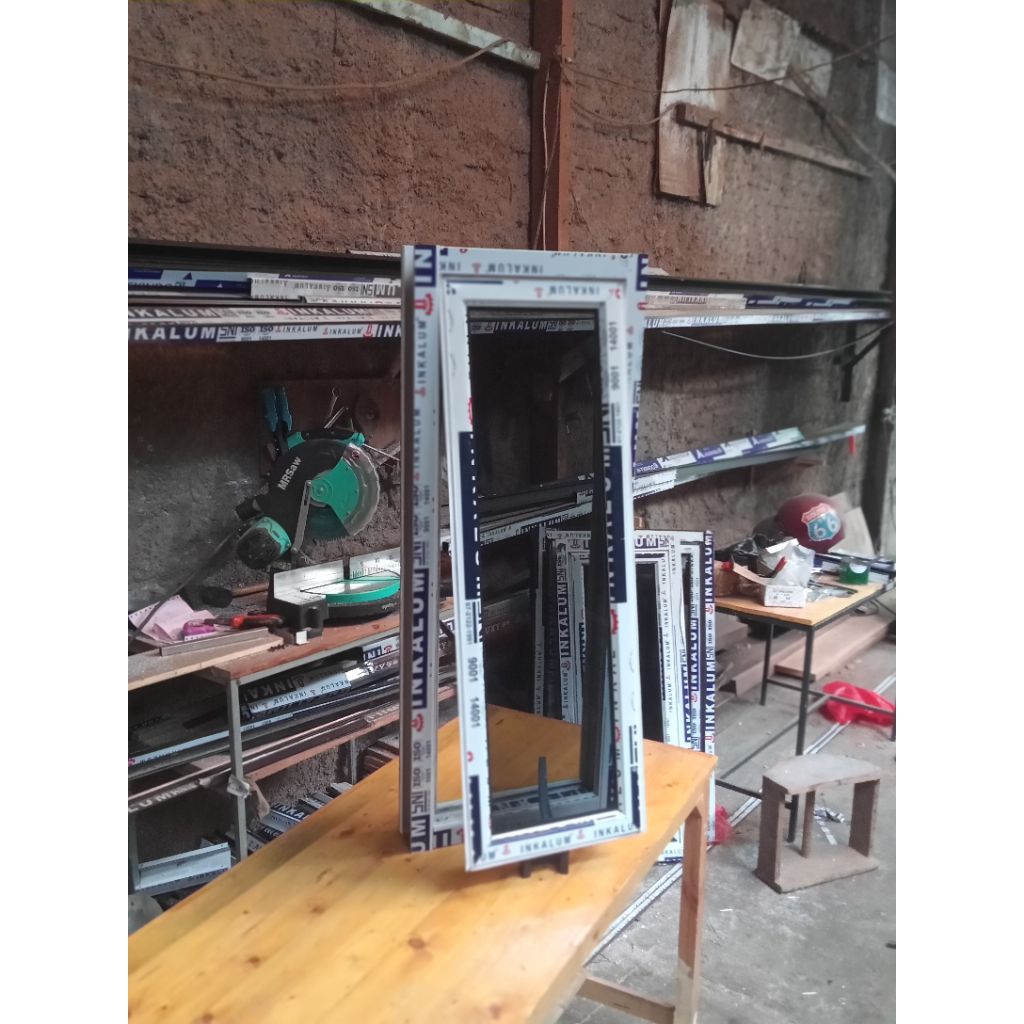 jendela aluminium 100 x 40 cm inkalum