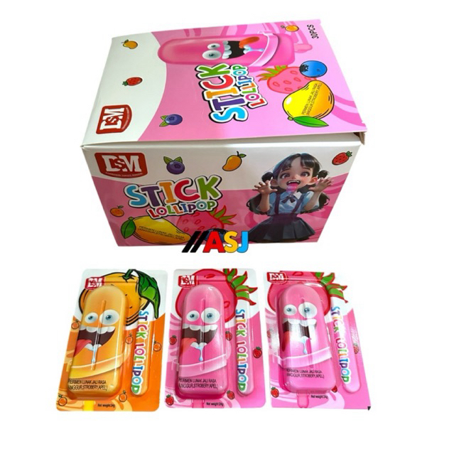 Stick Lollipop Jelly Colek Bentuk Minion Isi 30pcs Permen Jelly Lucu Kenyal Manis Aneka Warna Viral 