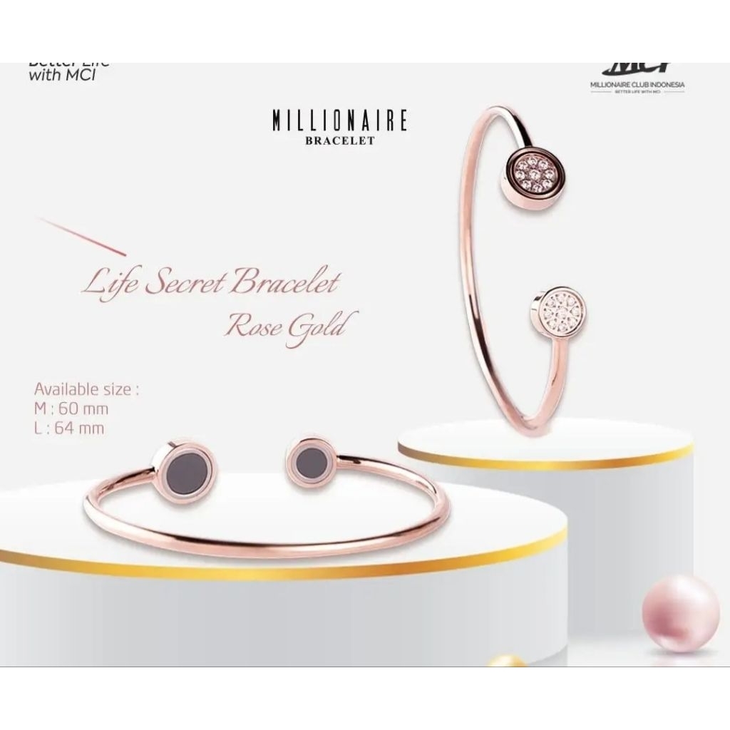 GELANG Rose gold mci original 100%