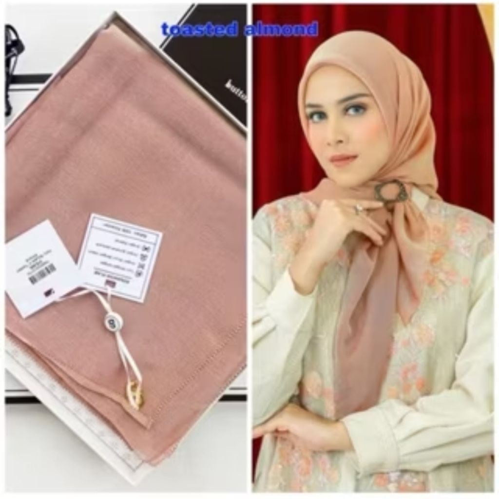 Hijab Polos ButtonScrves Mirror Plat B Box