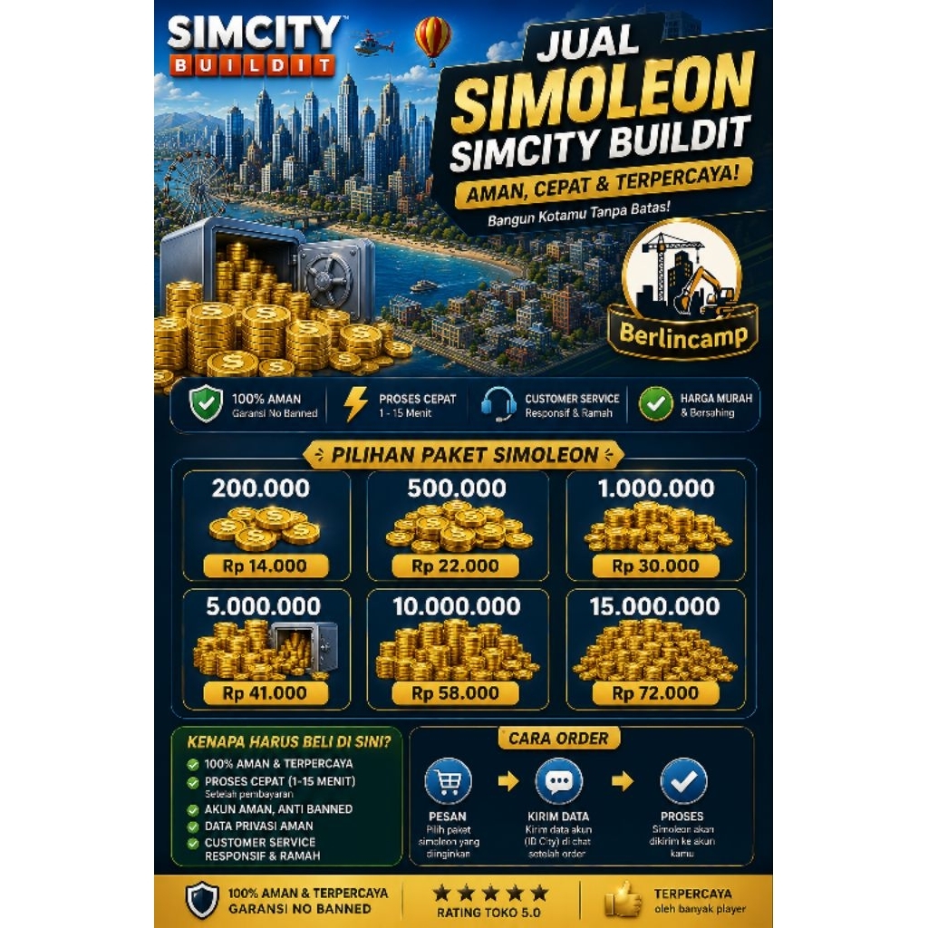 Simoleon Simcity buildit (Original server) bergaransi