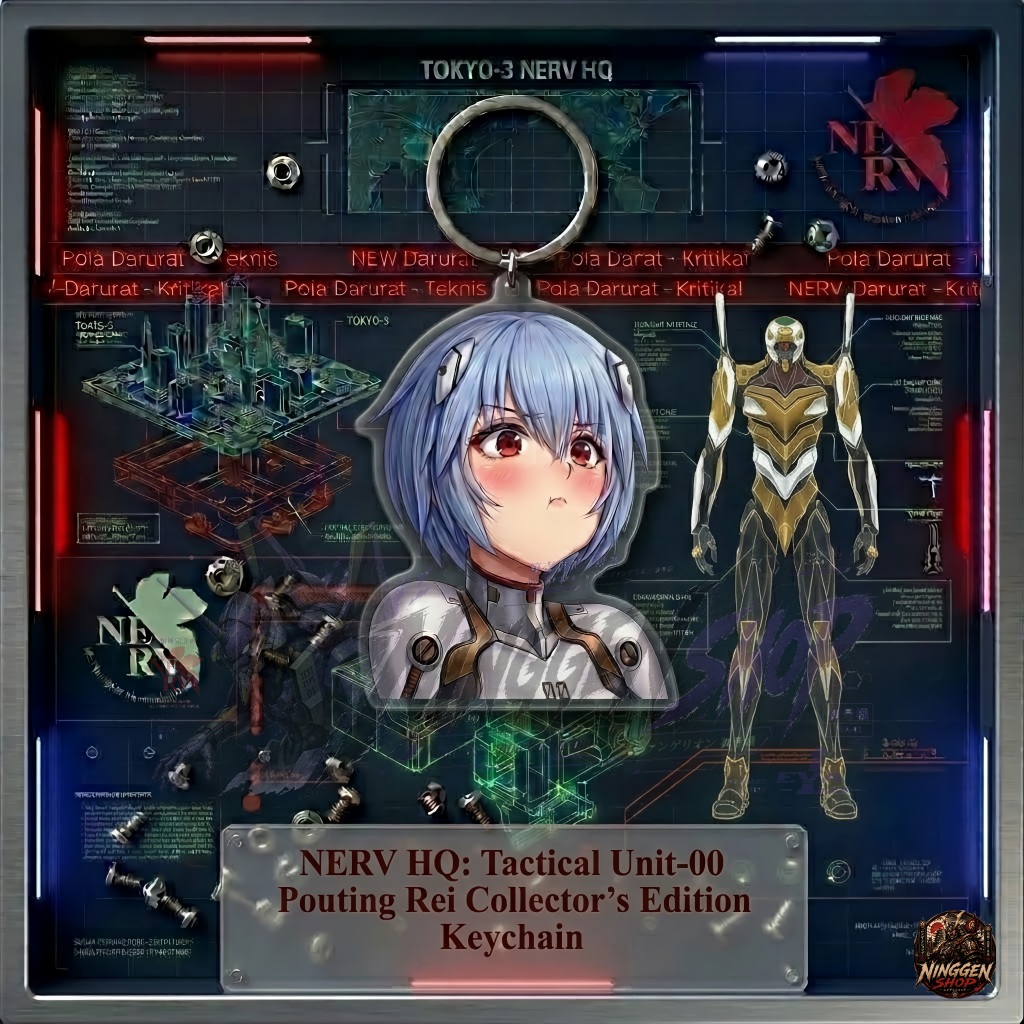 Gantungan Kunci Neon Genesis Evangelion - Rei Ayanami - Gantungan Kunci/HP - Keychain Acrylic