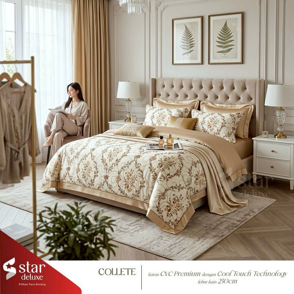 Sprei katun star collection motif collete (ajwa)