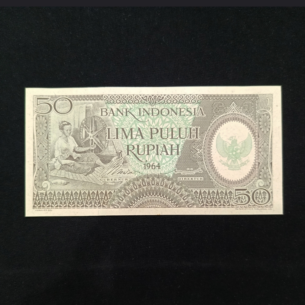 UANG KERTAS JAMAN DULU 50 RUPIAH 1964