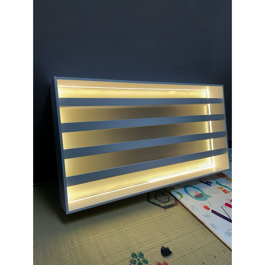 Rak display toko rak nail art ready stok set lampu LED