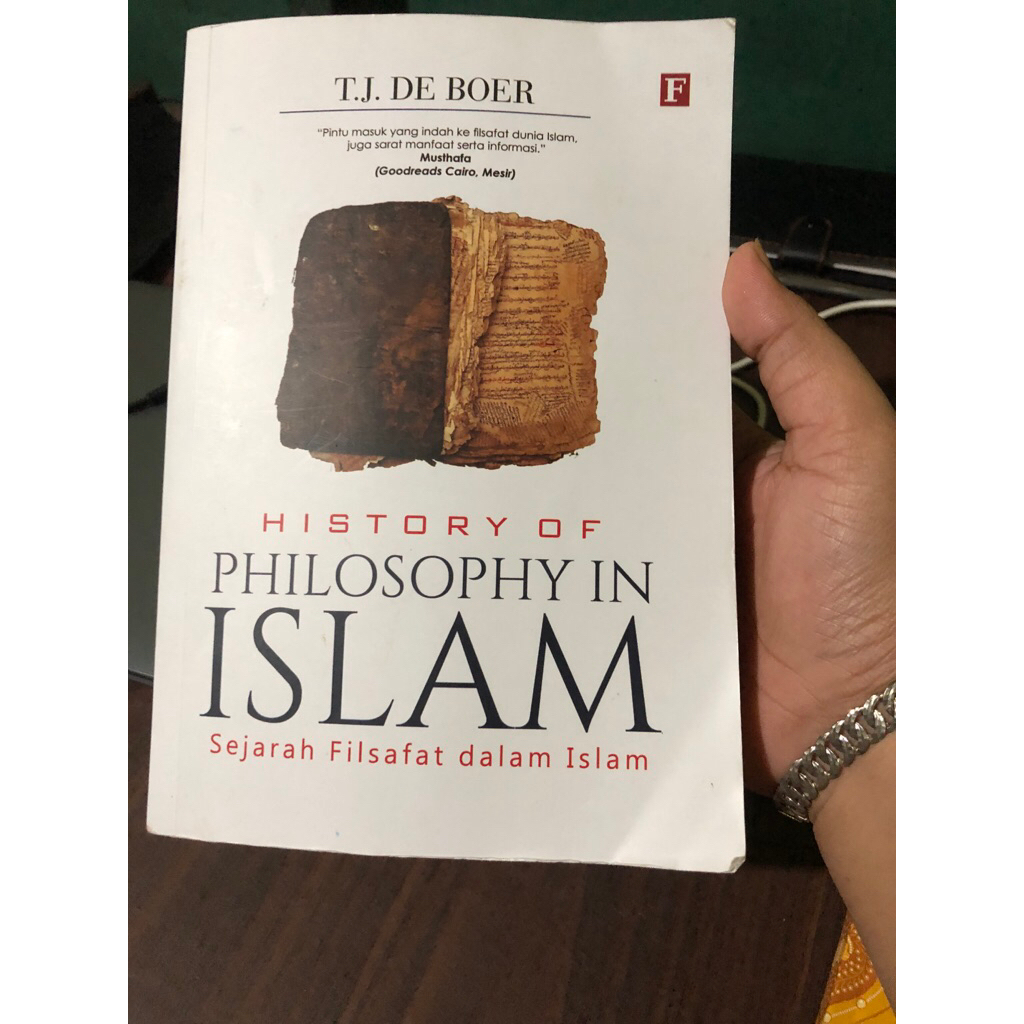History of Phillosophy in islam (Sejarah filsafat dalam islam)- T.J. De Boer (preloved)