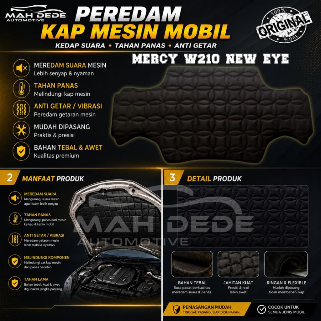 Peredam Kap Mesin Mobil Mercy w210 new eye