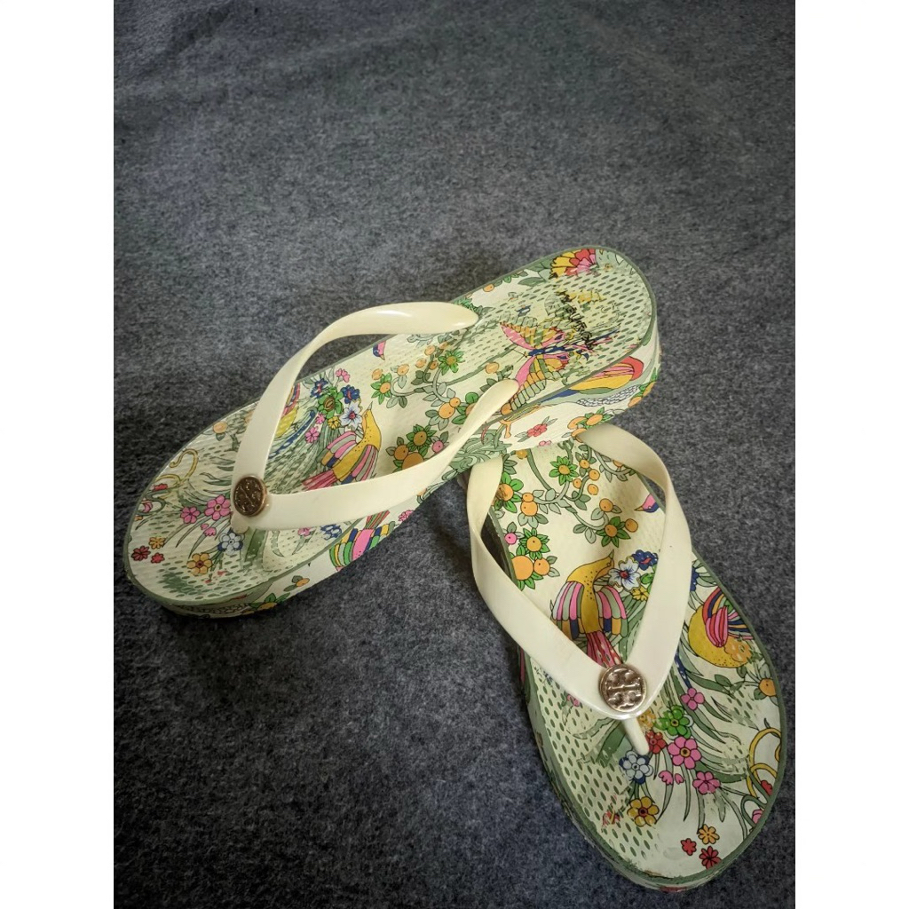 Tory Burch Flip Flops Wedges Sandal not Flatshoes High Heels Espadrilles Mules