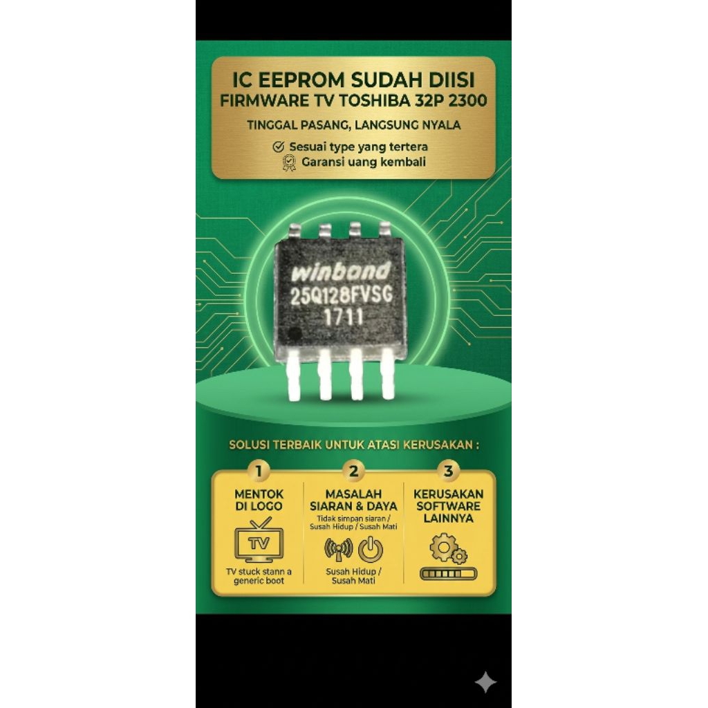 TOSHIBA 32P2300VJ ic eprom isi firmware