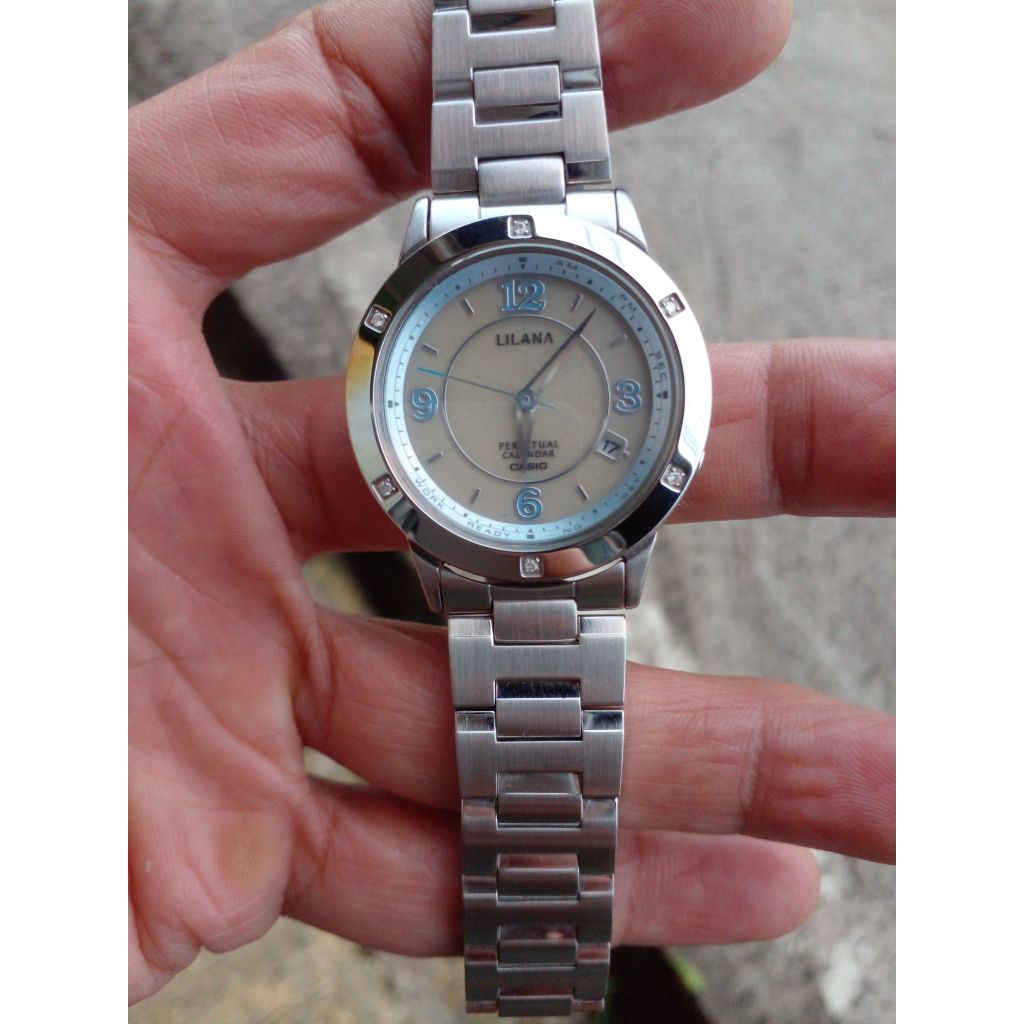 JAM TANGAN CASIO LILANA PERPETUAL CALENDAR tough solar original seken preloved