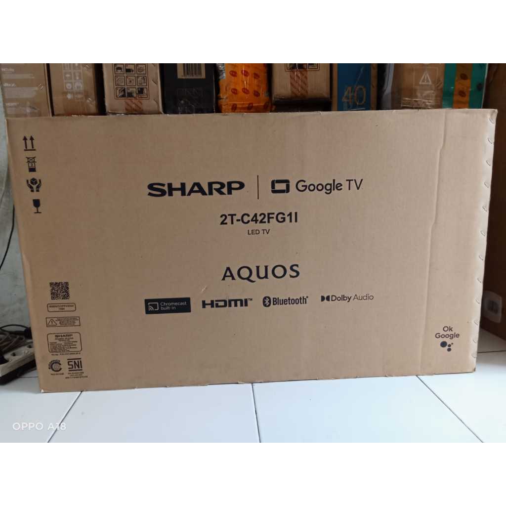 (FREE PACKING KAYU) NEW GOOGLE TV LED SHARP 42 INC 2T-42FG1I NETFLIX YOUTUBE BLUETOOTH DVB-T2 (3815)