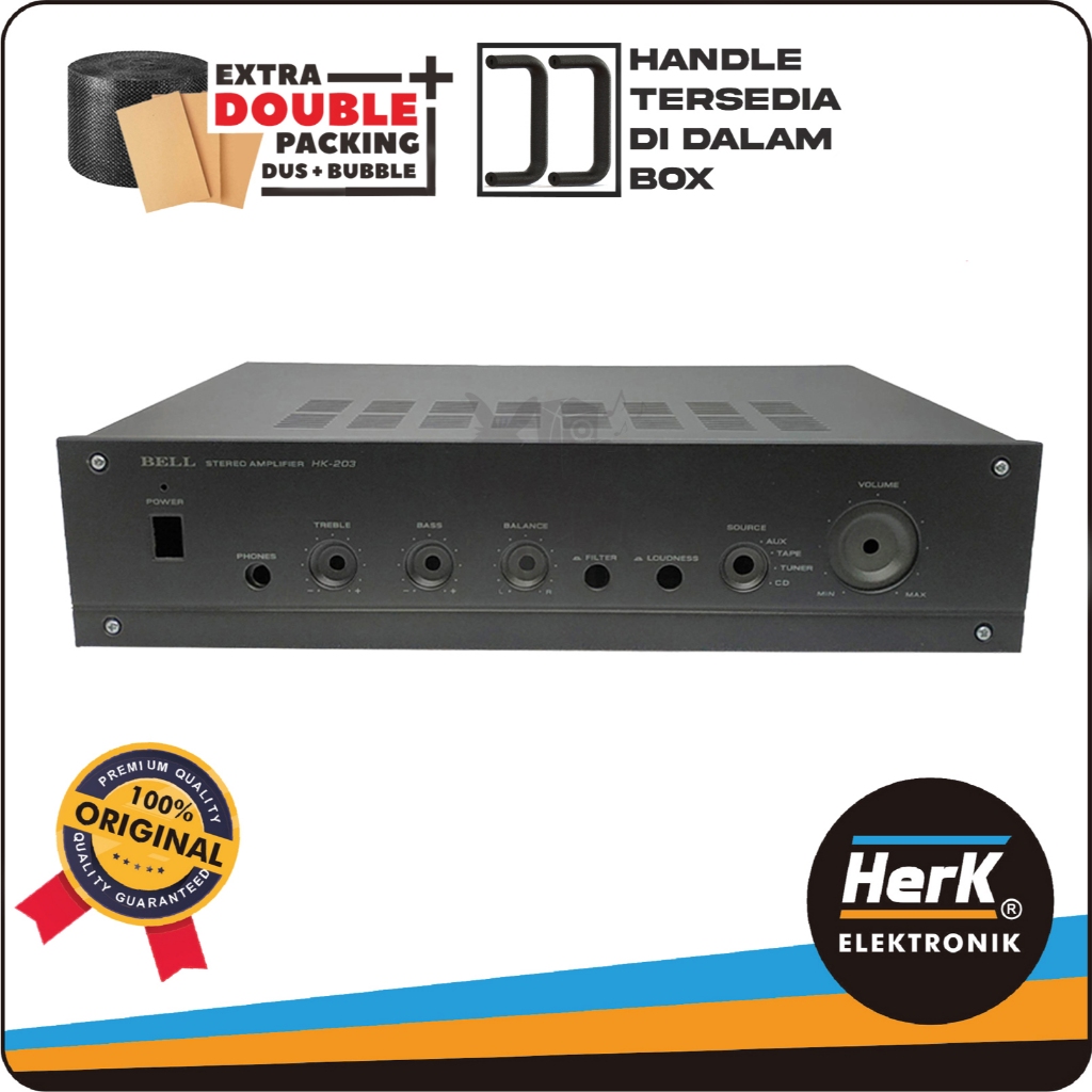 BOX POWER TONE AMPLIFIER BELL HK203 BELL - BOX AUDIO HK 203