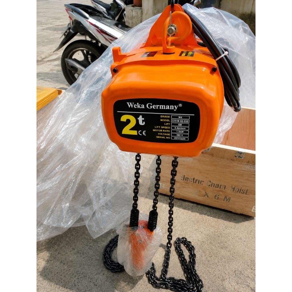 Weka Electric chain hoist 2 ton 12M 15Meter Mesin katrol elektrik 3 phase