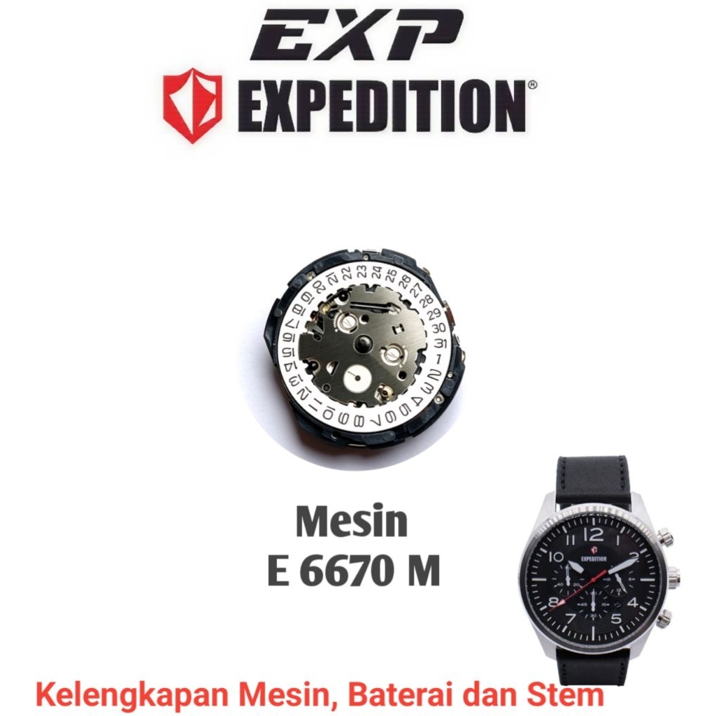 Mesin Original untuk Jam Tangan Expedition Type E 6670 M