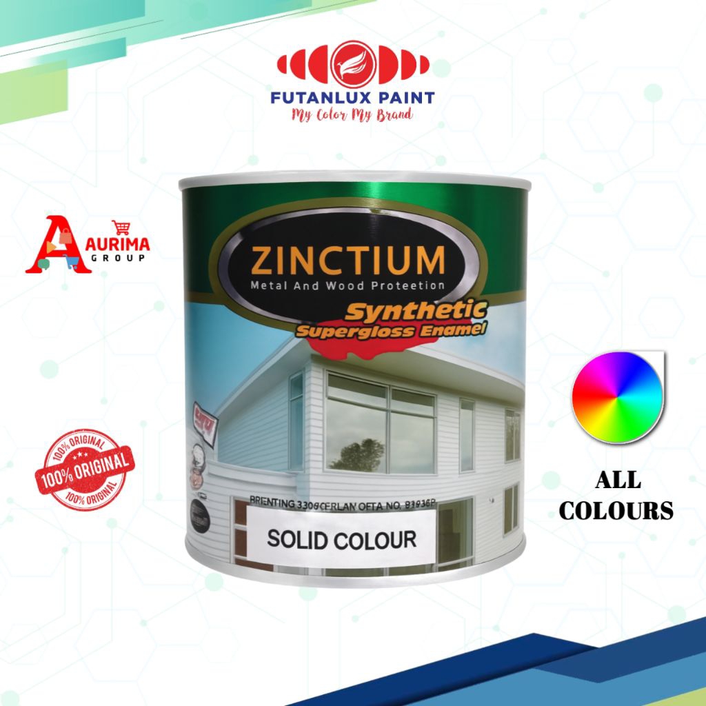 CAT ZINCTIUM FUTANLUX 1LITER REPACK - CAT BESI CAT ANTI KARAT TAHAN PANAS ORIGINAL
