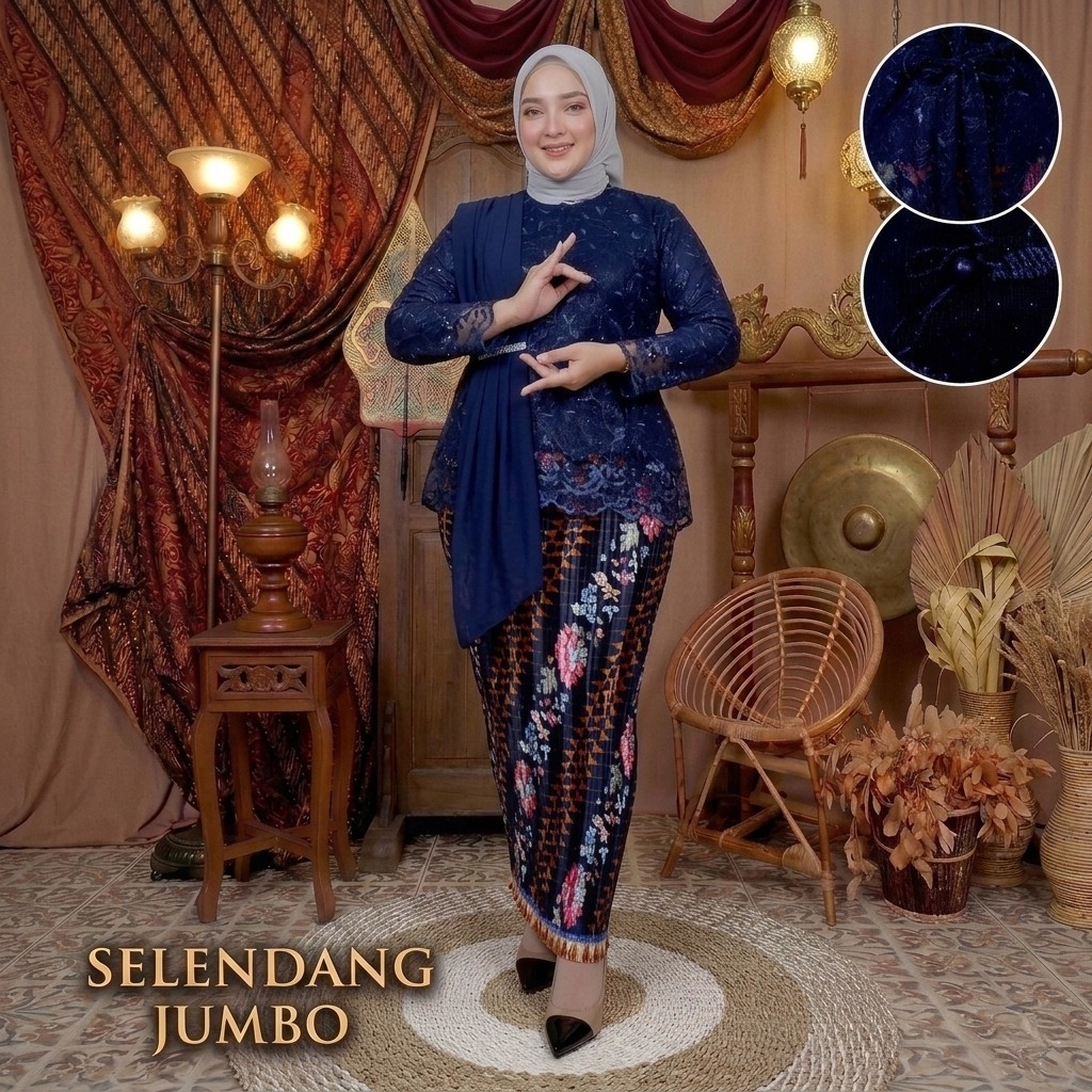 Kebaya Selendang JUMBO LD 120 130 140 / Kebaya Jumbo Modern /Kebaya Wisuda Kondangan/Kebaya Big Size
