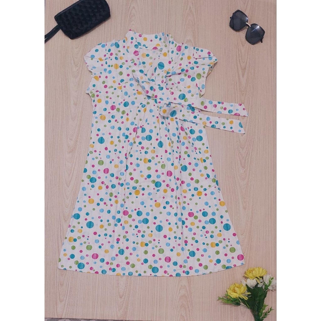 PL dress atasan polkadot