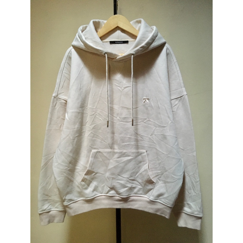 Hoodie Oversize Boxy Krem I Gildan Putih Tulang
