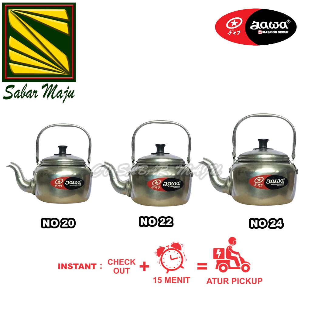Teko Cor / Ceret Air Alumunium 20, 22, 24 CM Jawa Maspion