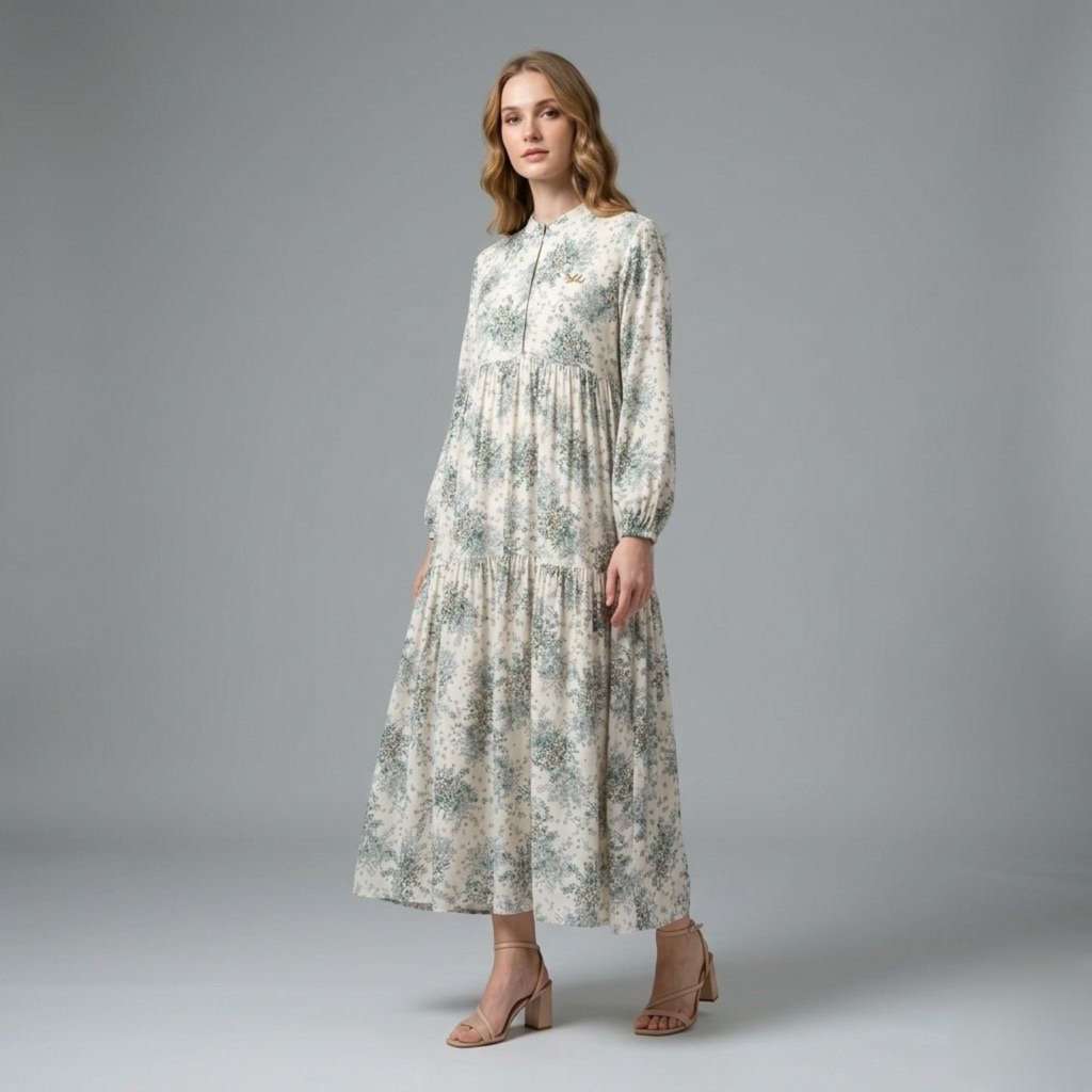 OkedaShop - QLOUDI LA MIDI - Midi Dress Wanita