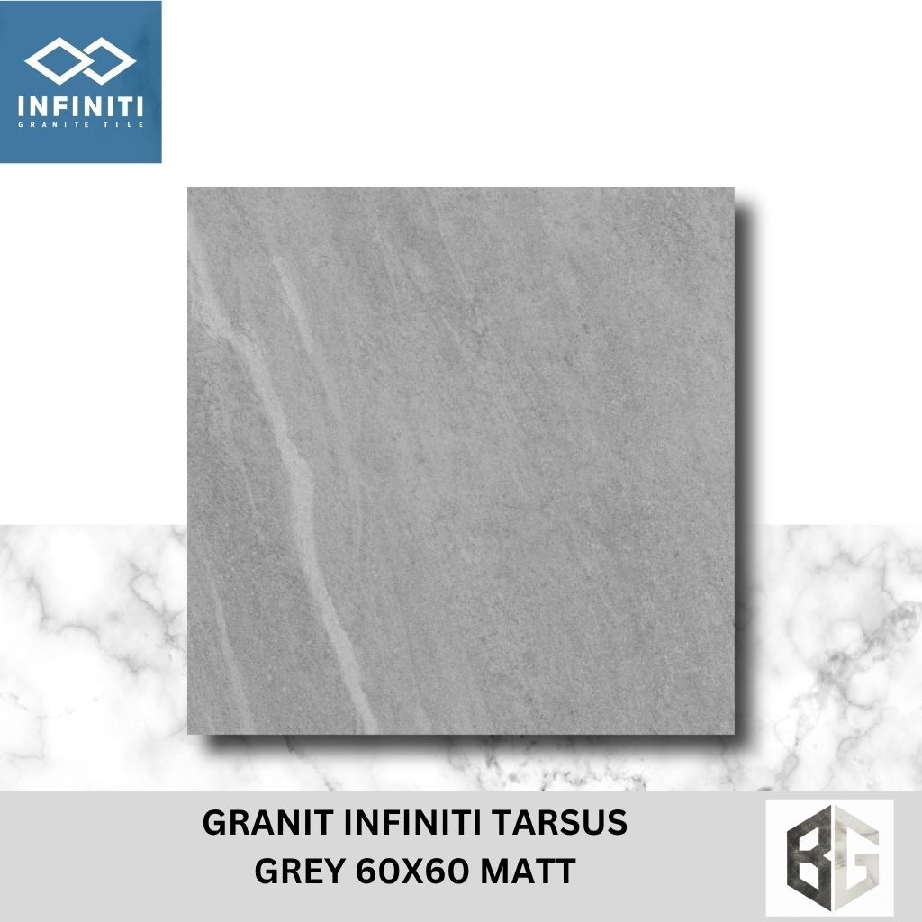 Granit Lantai Infiniti Tarsus Grey Dark Grey 60x60 Matt Motif Industrial Semen Doff