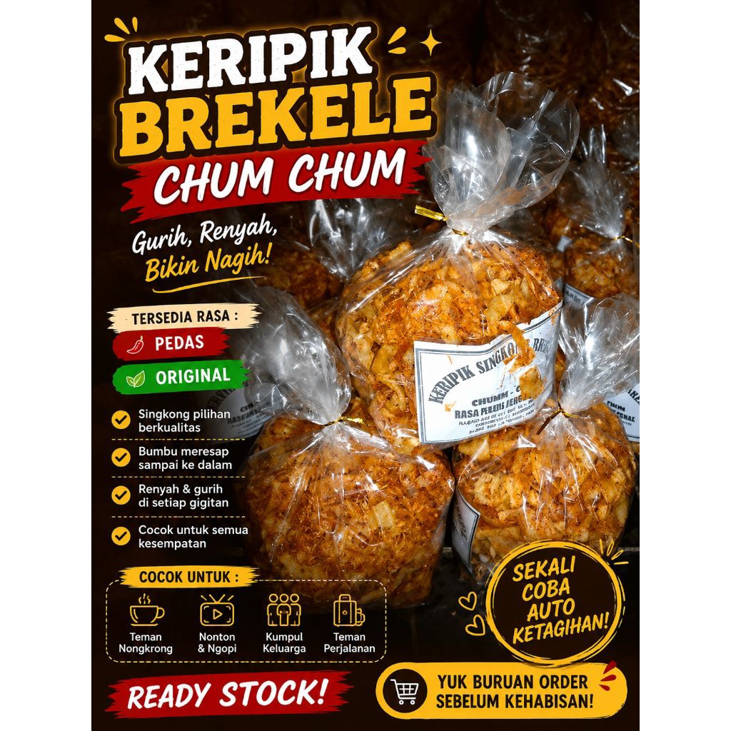 Keripik Singkong Brekele 200 Gram