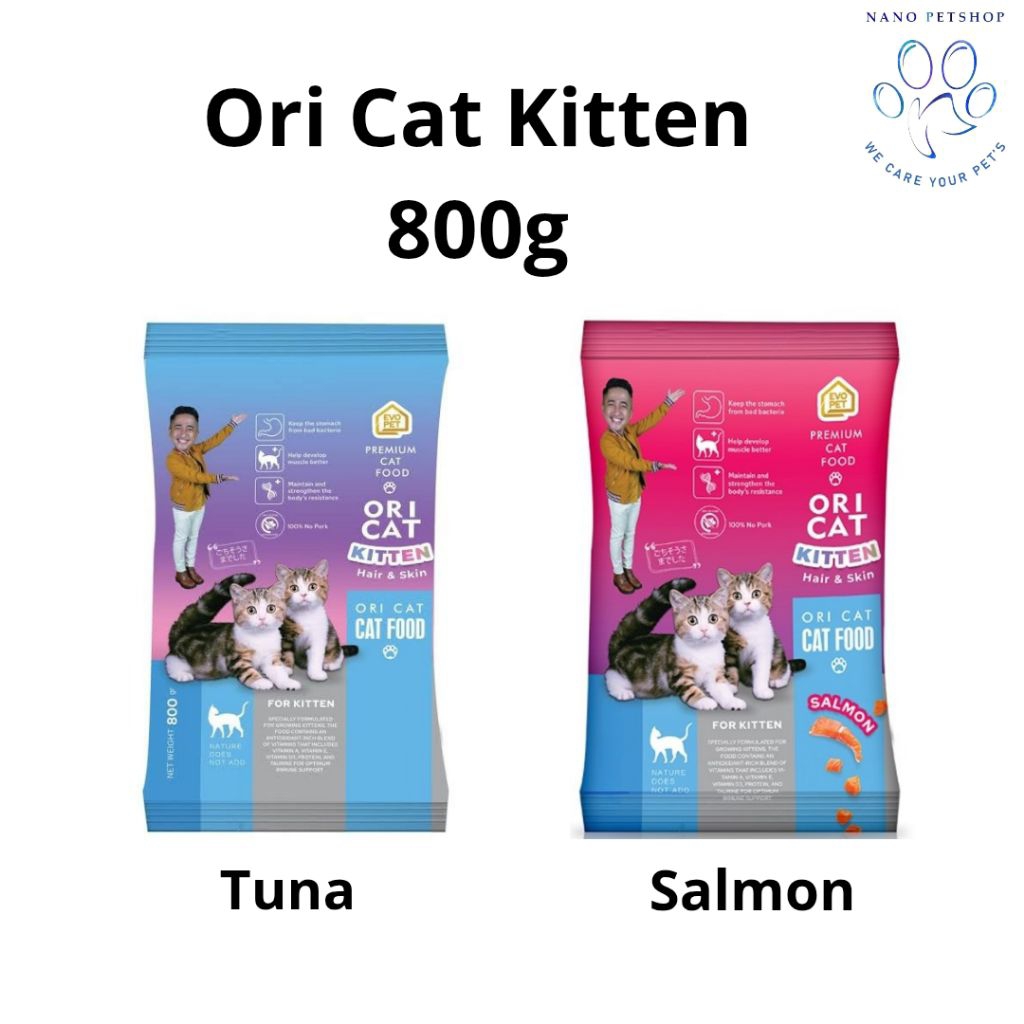 Ori Cat Dry Kitten Tuna, Salmon - 800g - Dry Cat Food
