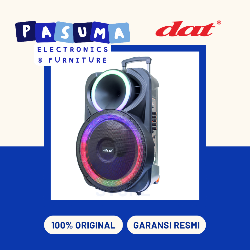 SPEAKER DAT DT-1520 SPEAKER TROLI DAT DT1520 SPEAKER 15 INCH SPEAKER PORTABLE DAT SPEAKER WIRELESS