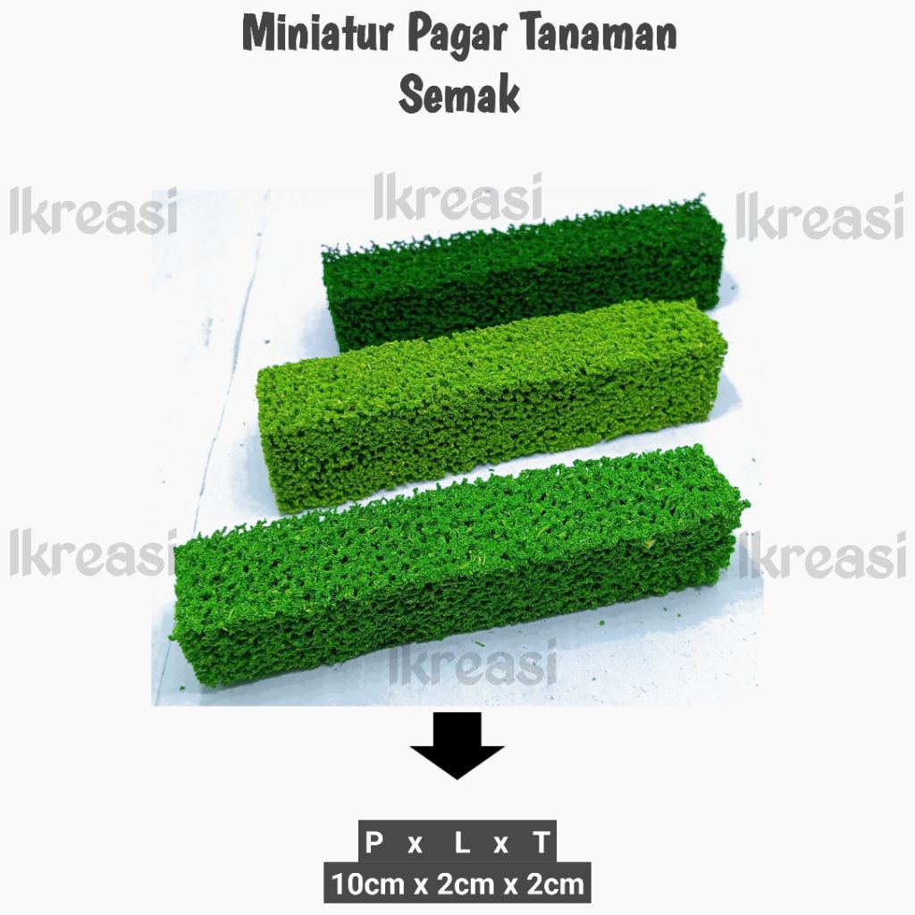 Miniatur Pagar Tanaman Semak / pagar maket / bahan maket / diorama