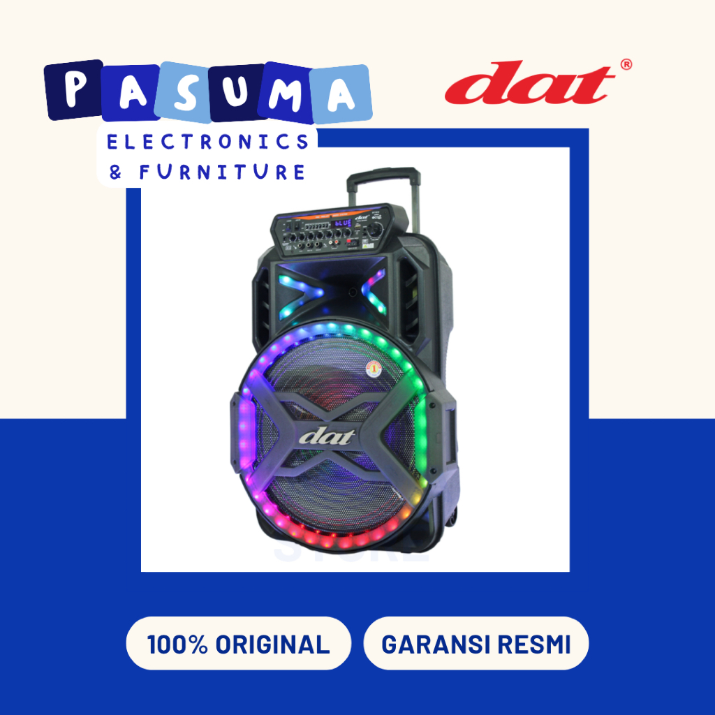 SPEAKER DAT DT-1810 SPEAKER TROLI DAT DT1810 SPEAKER 15 INCH SPEAKER PORTABLE DAT SPEAKER WIRELESS