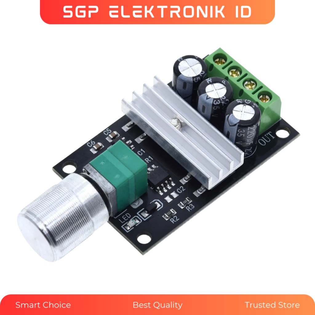 Dimmer DC 6-28v 3A LED Motor Speed Controller PWM Variable Regulator Dimmer DC 3A Pengatur Kecepatan