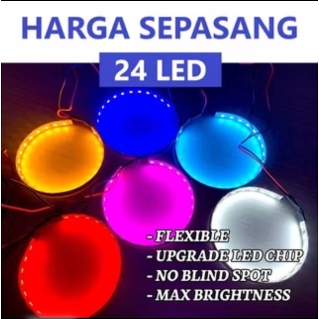 lampu led devil eyes 24led (ice blue)